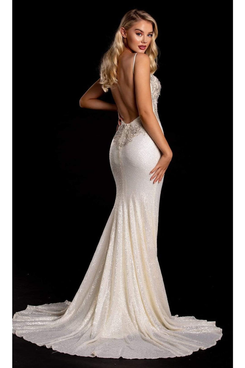 Portia and Scarlett PS21237 Beaded Backless Junior Gown