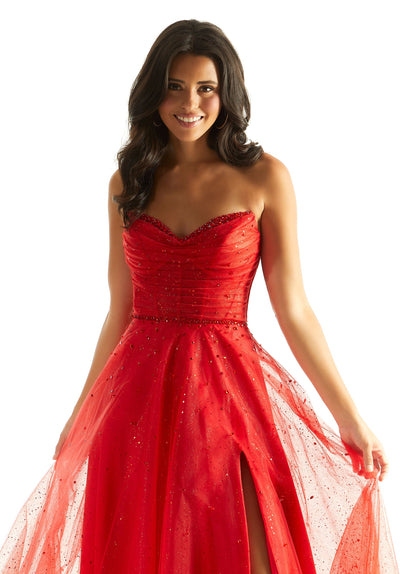 Madeline Gardner New York 49028 Long A Line Formal Beaded Prom Dress