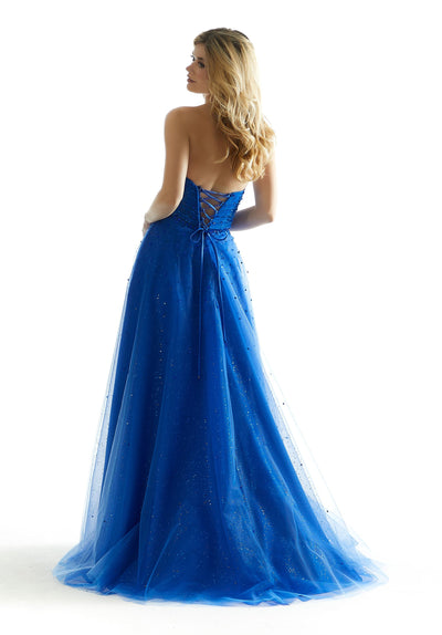 Madeline Gardner New York 49028 Long A Line Formal Beaded Prom Dress