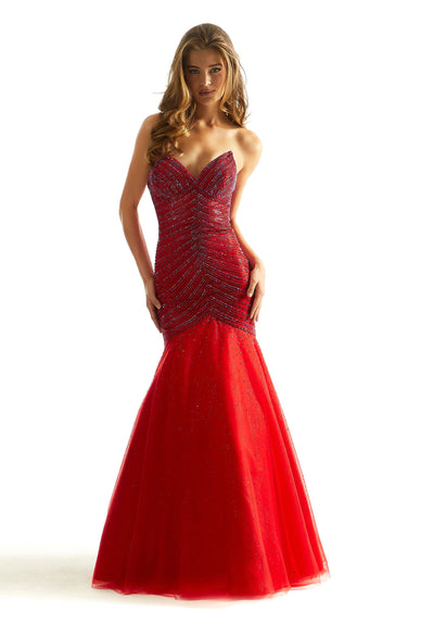 Prom Dresses Long Formal Glitter Mermaid Prom Dress Red