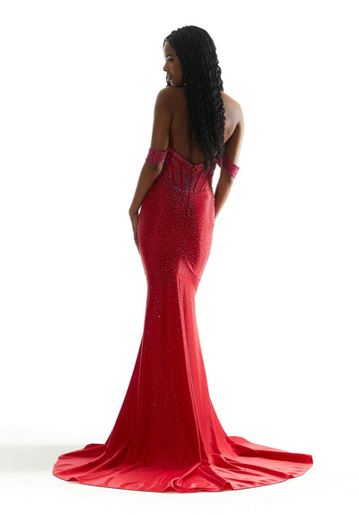 Madeline Gardner New York 49031 Long Formal Mermaid Fit Beaded Prom Dress