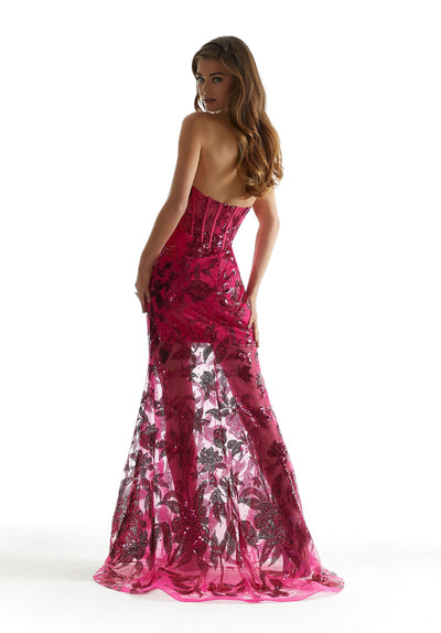 Madeline Gardner New York 49032 Long Formal Floral Sequin Prom Dress