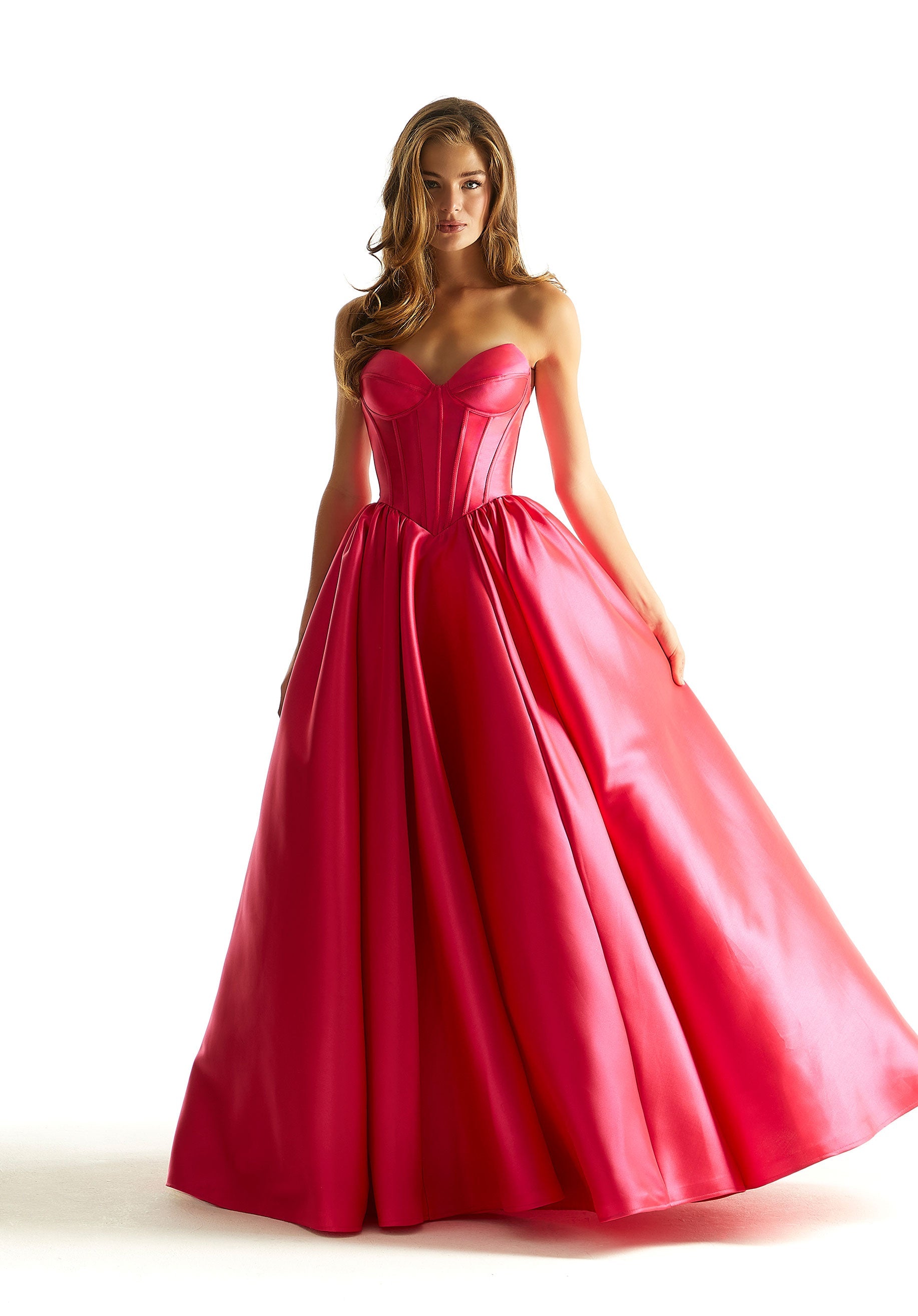 Prom Dresses Long Ball Gown Corset Prom Dress Fuchsia