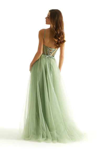 Madeline Gardner New York 49069 A Line Formal Long Corset Prom Dress