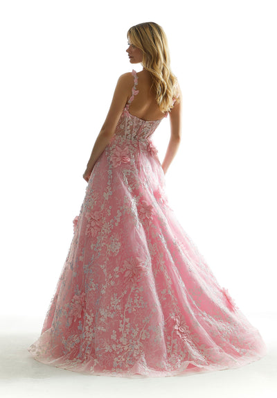 Madeline Gardner New York 49072 Sequin Long Ball Gown Floral Prom Dress