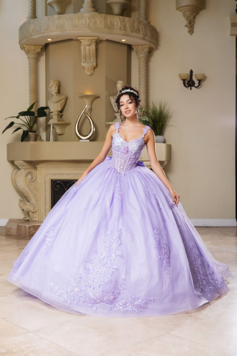 LK245 Floral Corset Ball Gown by Layla K