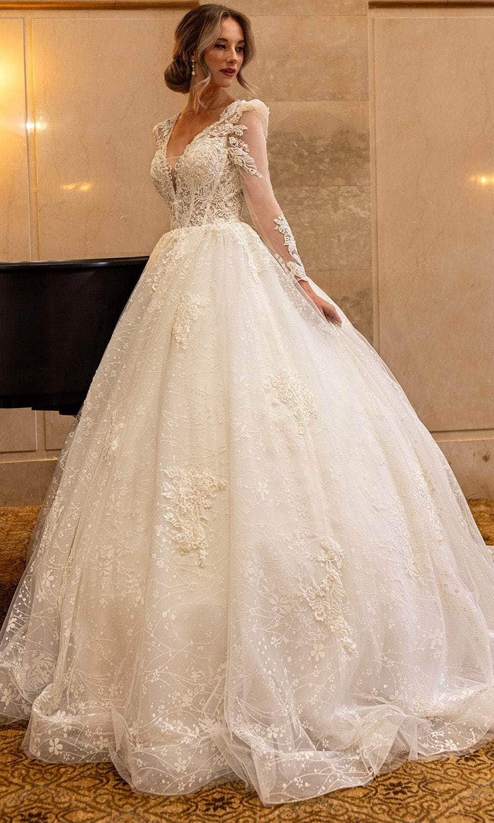 Rachel Allan RB6172 Lace Illusion Bodice Wedding Gown