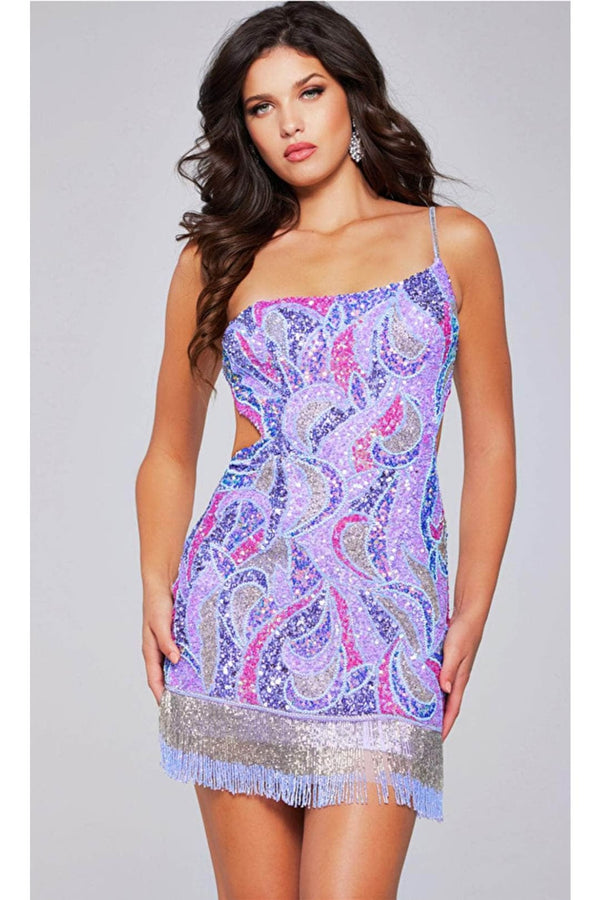 Roaring 1920s Dress for Womens Fashion in Lilac Style 40076A - Lilac / 00