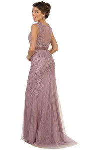 Embroidered Prom Dress - Dress