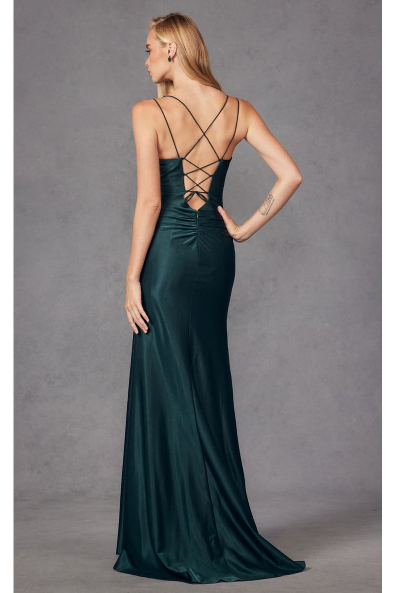 juliet ruched maxi bridesmaid dress Hunter Green Bridesmaid Dresses-Inexpensive Ruched Lace-Up Juliet 284