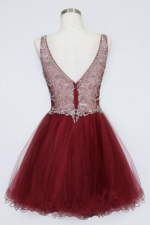 Ruffled Short V-Neck Tulle Dress by Calla Collection – KY72071