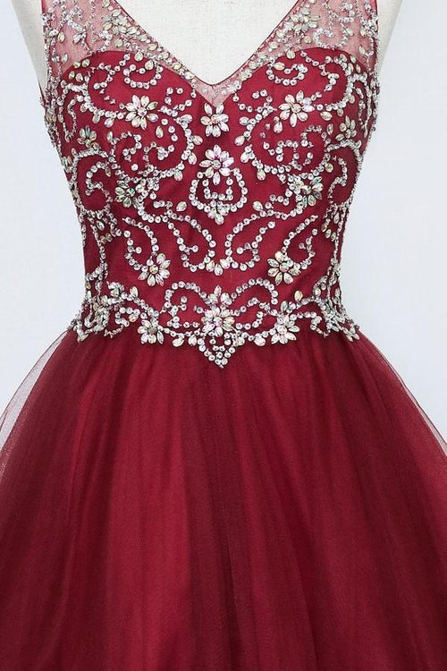 Ruffled Short V-Neck Tulle Dress by Calla Collection – KY72071