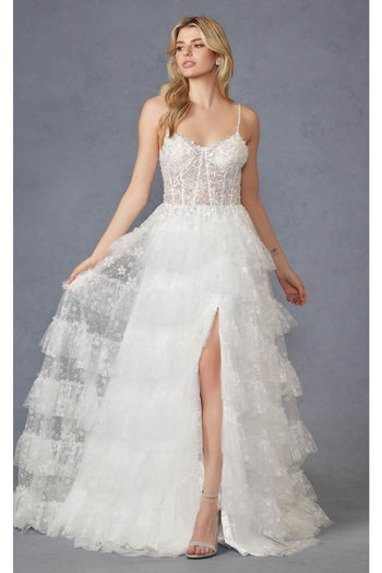 Scoop Neck A-Line Bridal Gown by Juliet JT2464AW - Dress