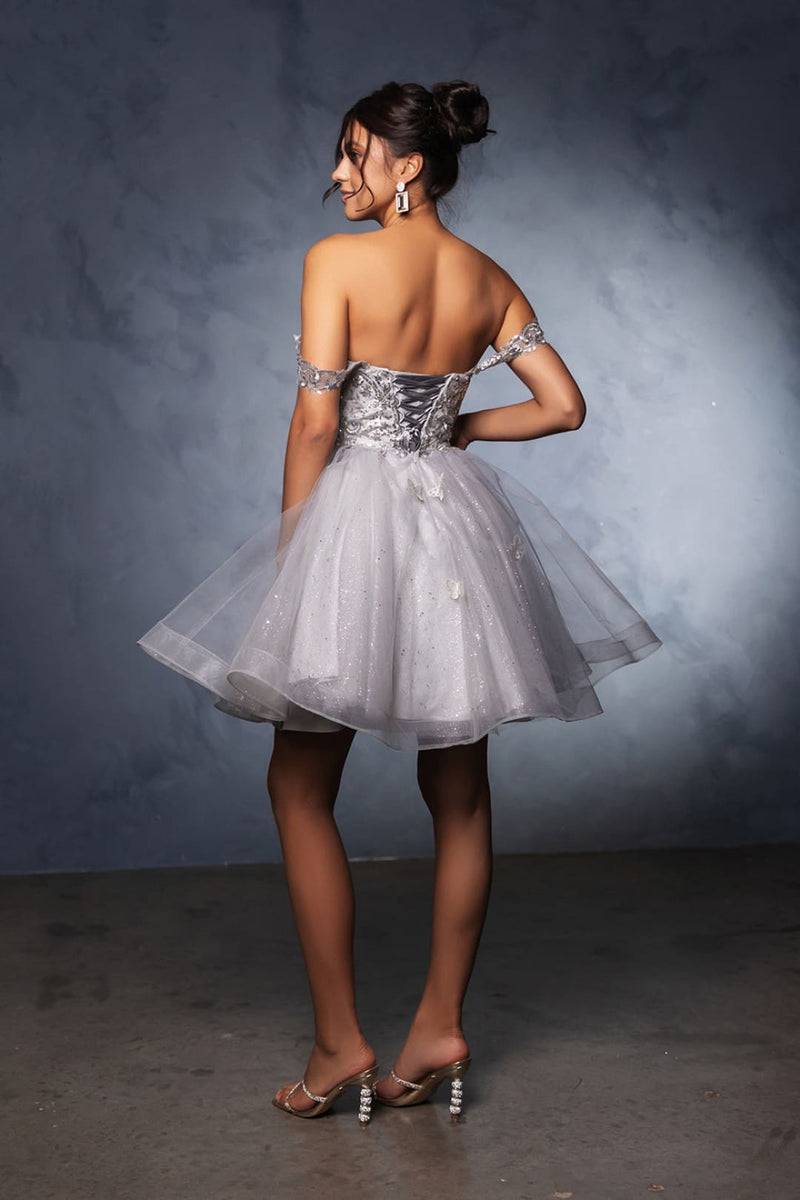 Silver Graduation Dress