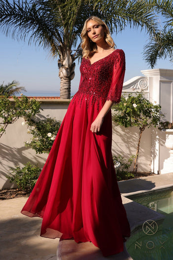 Nox Anabel Gold Long Formal Dresses