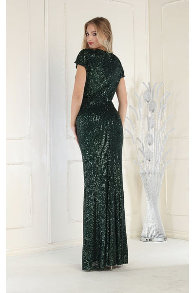 Shimmering Long Evening Dress & Plus Size