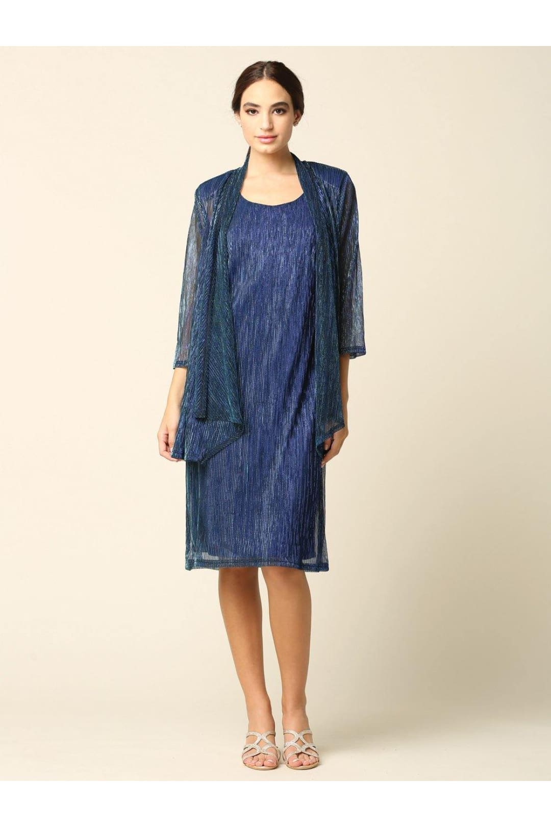 Short Formal Mother of the Bride Jacket Dress - The Dress Outlet Eva Fashion