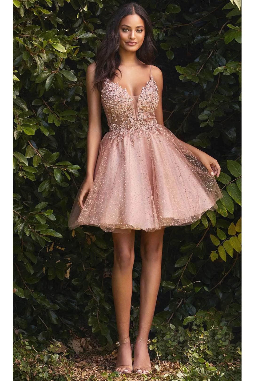 Ladivine CD0189 - V-Neck Cocktail Prom Dress - Prom