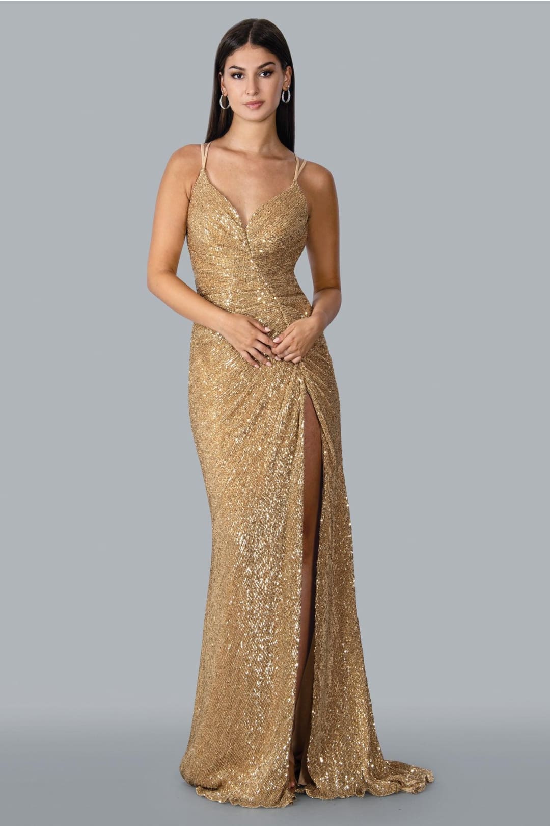 Stella Couture 23114 Long Sparkling Sexy Prom Dress