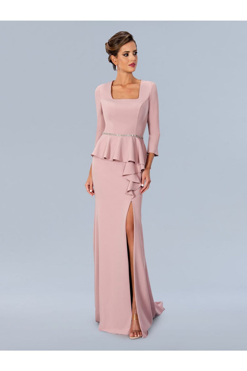 Stella Couture 24318 Long Formal Peplum Mother of the Bride Dress