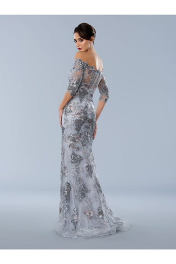 Stella Couture 24366 Long Formal Beaded Applique Evening Dress - Formal Dresses