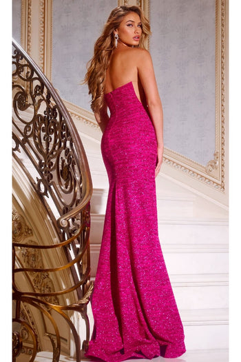 Strapless Long Glitter Prom Dress: Jovani 44427 - Apparel & Accessories > Clothing > Dresses