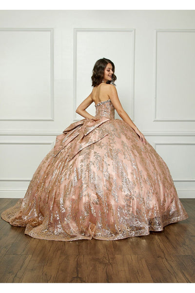 Strapless Sheer Corset Ball Gown by Bella Princess PQ1058