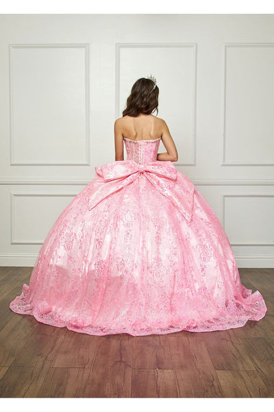 Strapless Sheer Corset Ball Gown by Bella Princess PQ1058