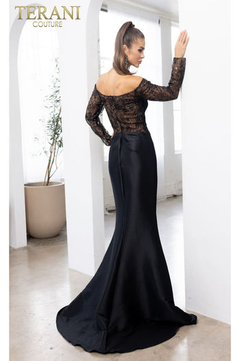 Terani Couture 241M2734 Graceful Long Mother of the Bride Gown-Subtle Sophistication