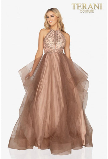 Terani Couture 2011P1217 Strapless Long Ball Gown Prom Dress