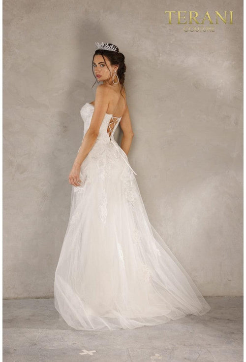 Terani Couture Enchanting 2111P4055 Strapless Prom Gown