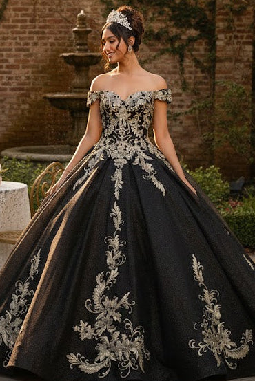 Sweet 16 Birthday Party Dress in Red/Gold Style Ball Gown