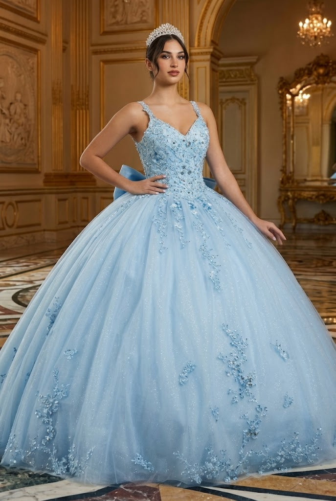 Sweet 16 Birthday Party Dress in Baby Blue Style LK174 Ball Gown