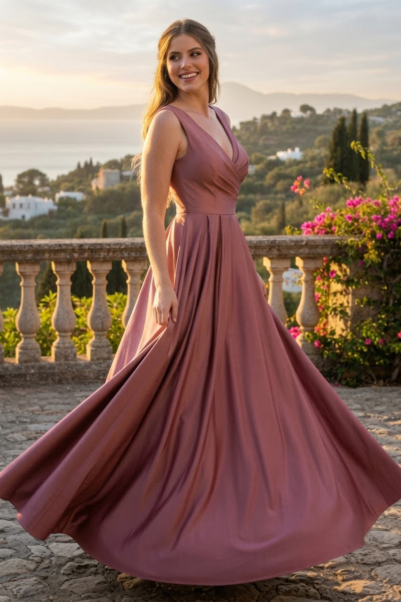 lenovia bridesmaid dresses Mauve Dresses-Inexpensive 5242 A-line Shiny Long Military and Marine Ball Type:Nightwear Two Piece Beach Dresses Color:Peach Coral