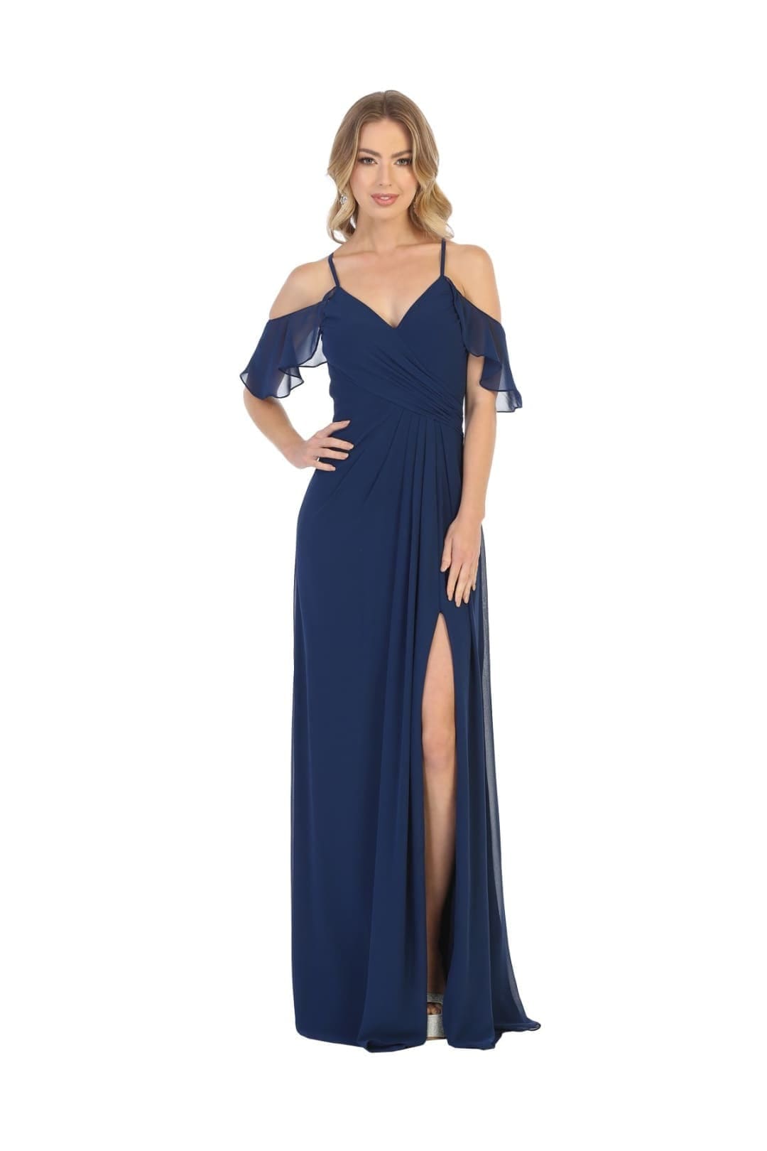 Western Dress For Women in NAVY BLUE By May Queen MQ1732 - Navy / 4