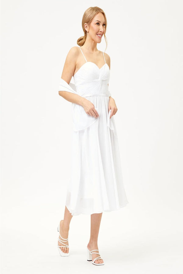 Western Dress For Women in White By May Queen MQ1161