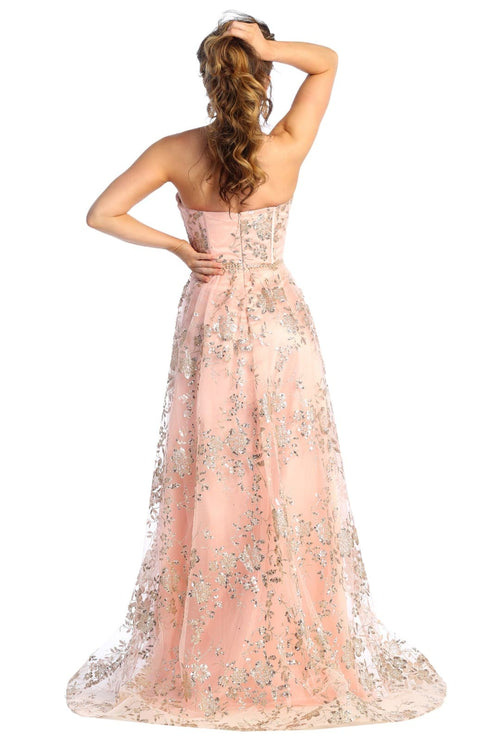 Sweetheart Boned Bodice Evening Gown