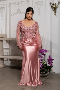 Dusty Rose Plus Size Dresses