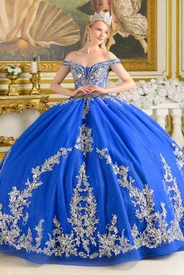 Royal Blue And Silver Quinceanera Dresses
