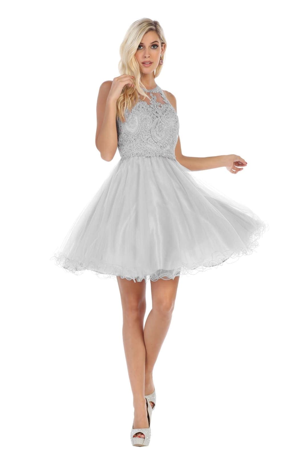 Silver Graduation Dresses