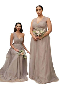 Sand Bridesmaid Dresses