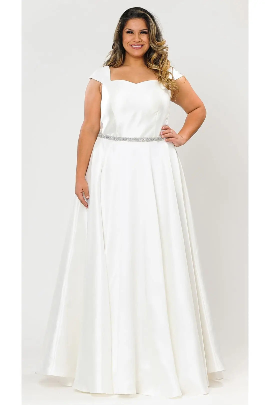plus size white dress