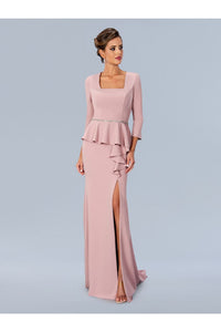 Peplum Mother Of The Bride Dresses