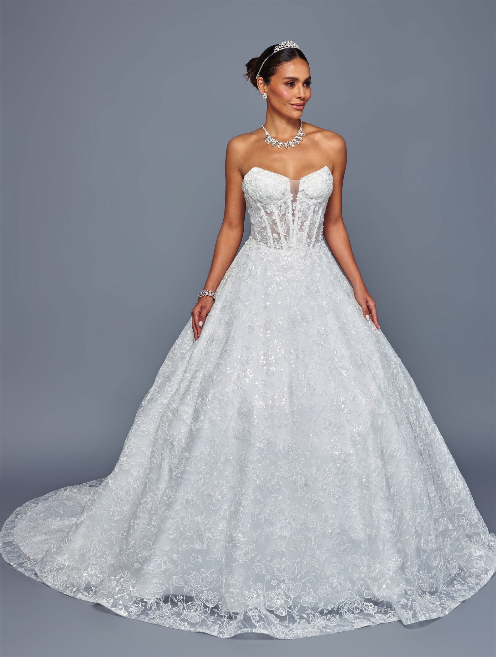 Strapless Wedding Dress by Deklaire Bridal 503