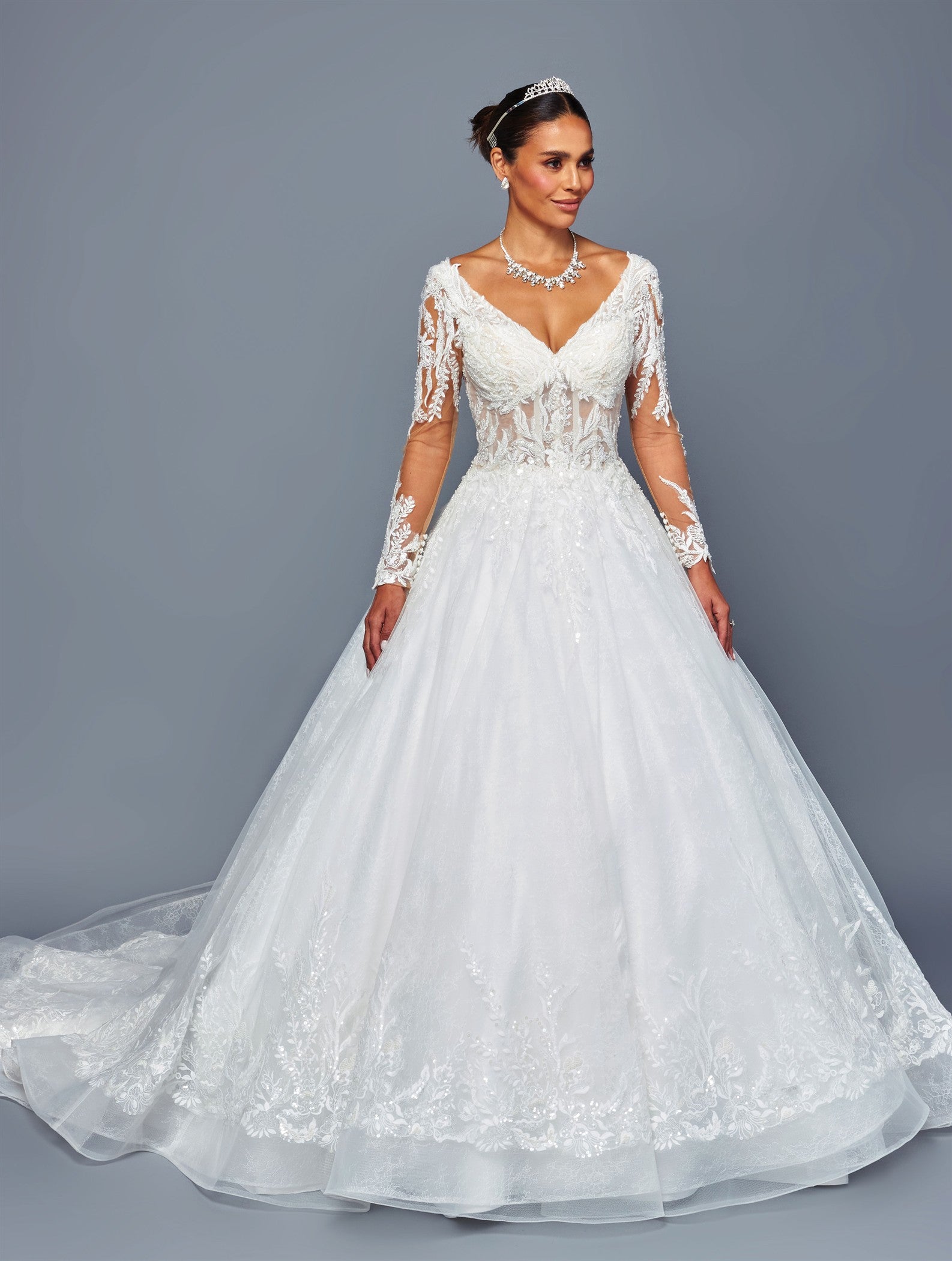 Lace A-line Wedding Dress by Deklaire Bridal 505