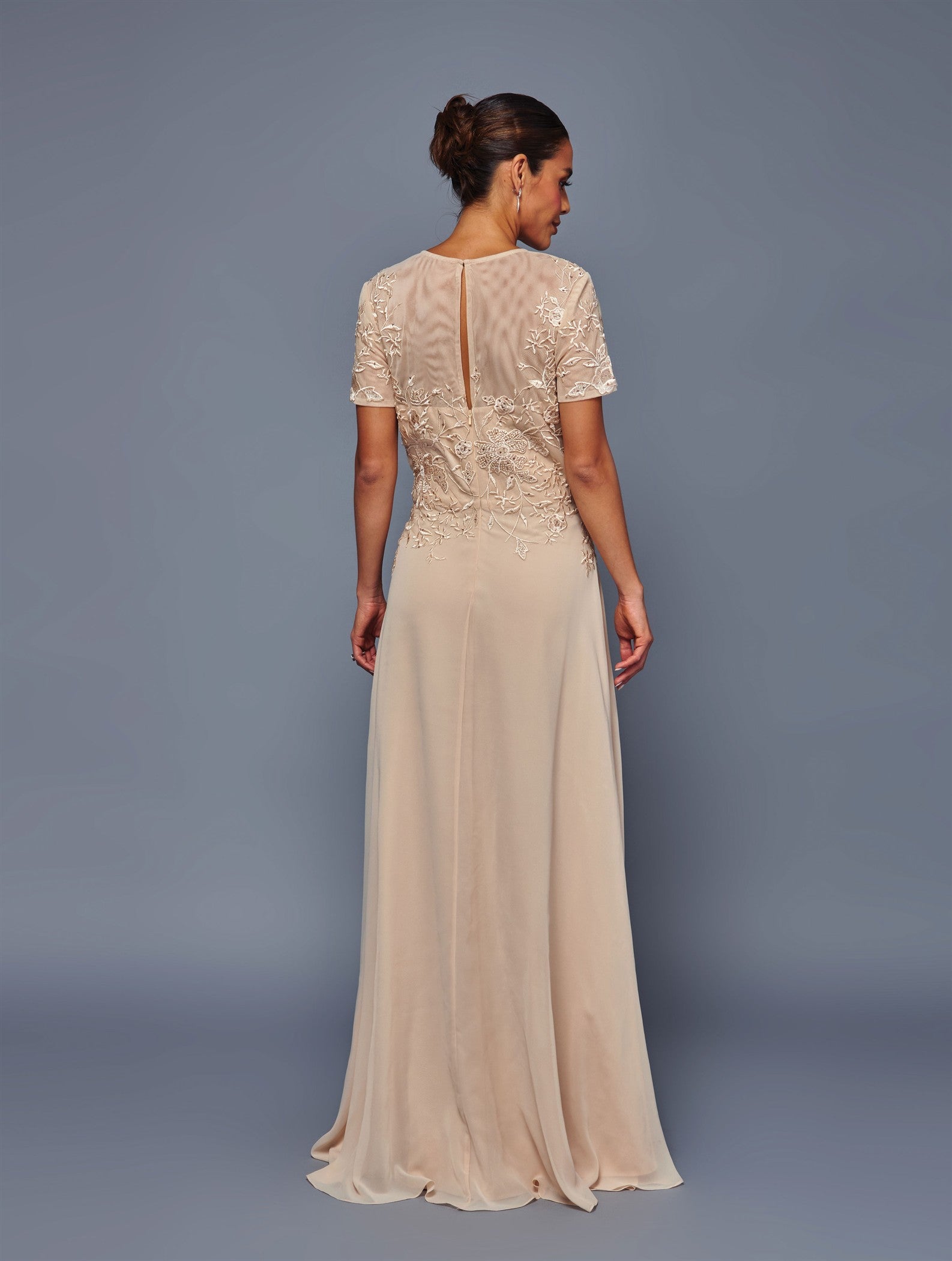 Mother of the Bride A-Line Gown with Illusion Bodice & Evening Dress by Deklaire Bridal K318