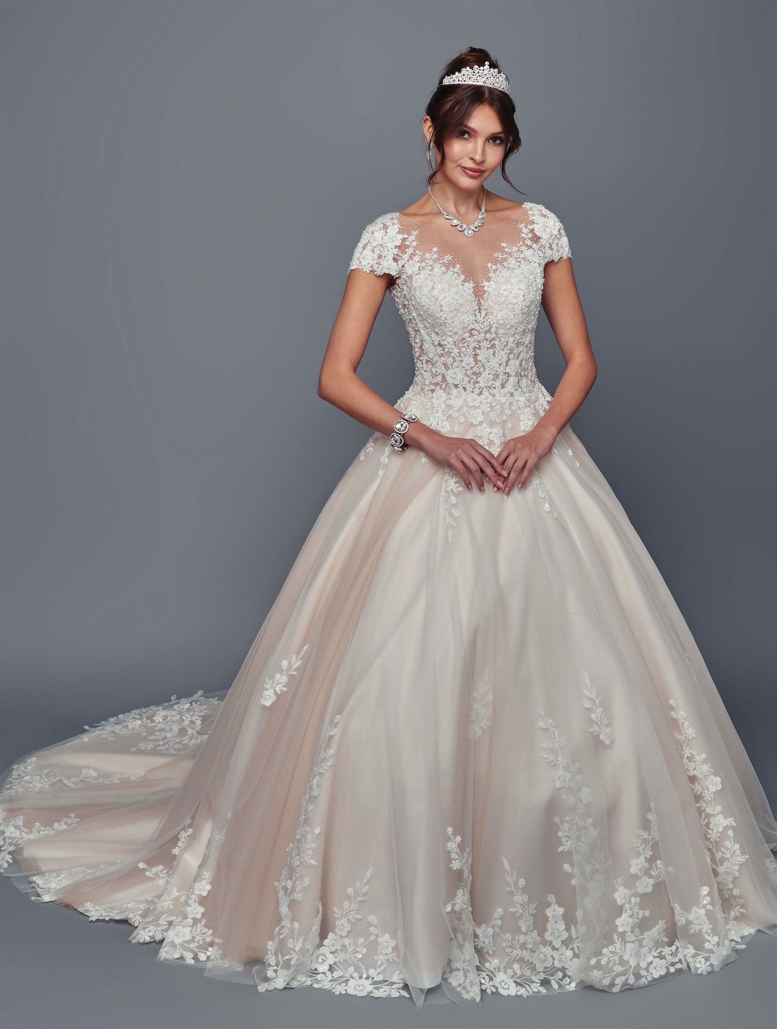 boat neck lace wedding dress Boho Lace Boat Neck Sweep Train Chiffon Bridal Dress
