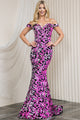 Off‑Shoulder Sequin Embellished Mermaid Evening Gown By Amelia Couture 20113