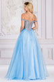 Off‑Shoulder Sparkling Corset Bodice A‑Line Gown By Amelia Couture 7040