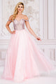 Off‑Shoulder Sparkling Corset Bodice A‑Line Gown By Amelia Couture 7040